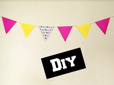 DiY-Guirlanda de Bandeirolas Tumblr( Cenário que uso nos Vídeos)