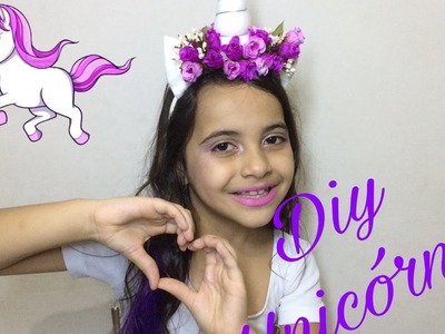 Diy - Como fazer Tiara de Unicórnio ???? para o carnaval  sem costura