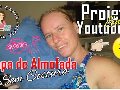 Projeto Entre Youtubers - DIY SEM COSTURA | Capa de Almofada (Usando Camiseta Velha)