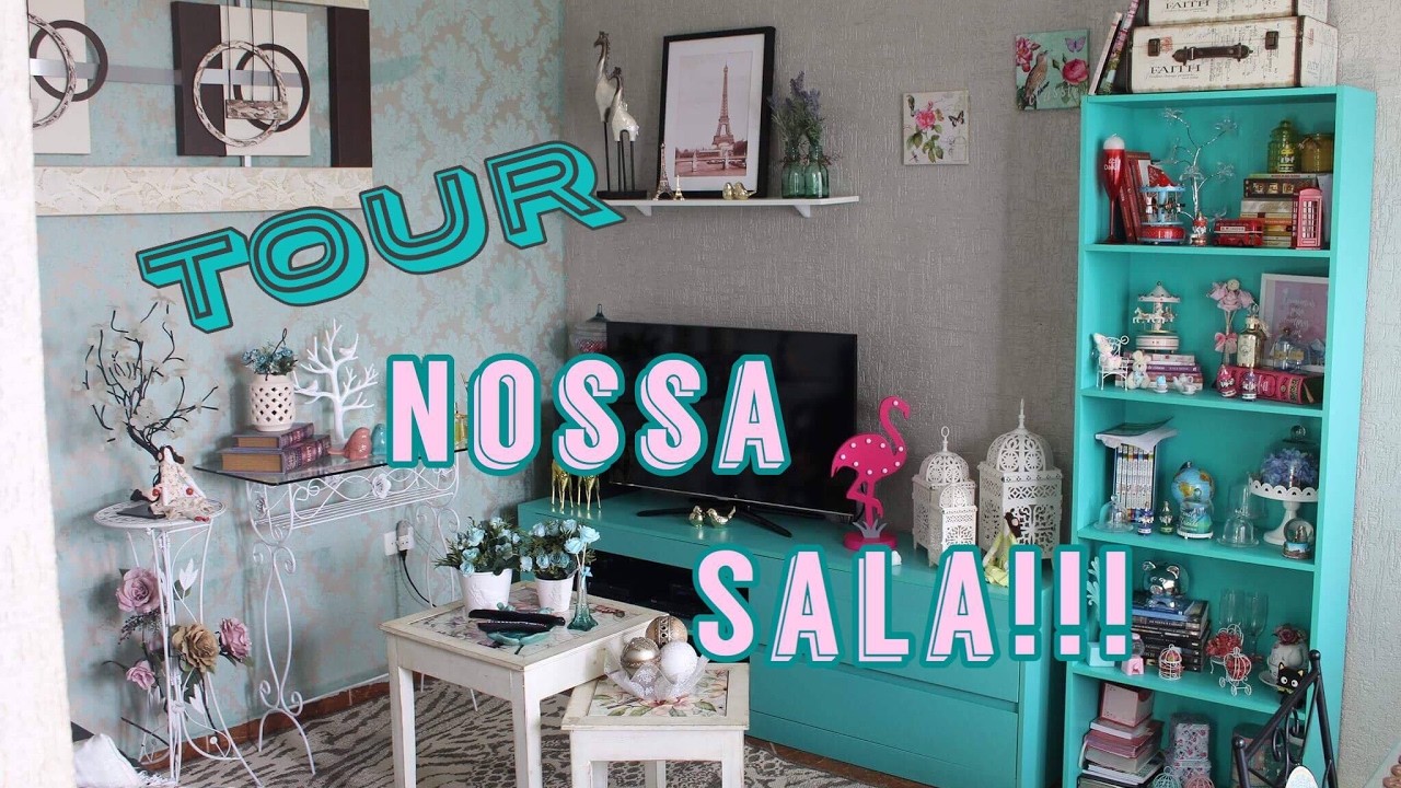 TOUR PELA NOSSA SALA COM DECORAÇÃO VERDE AGUA   - Por Vaidade não tem idade