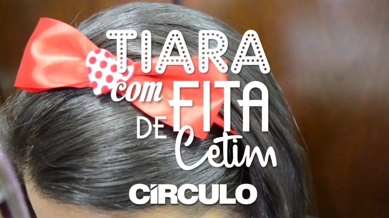 DIY Círculo - Tiara com Fitas de Cetim