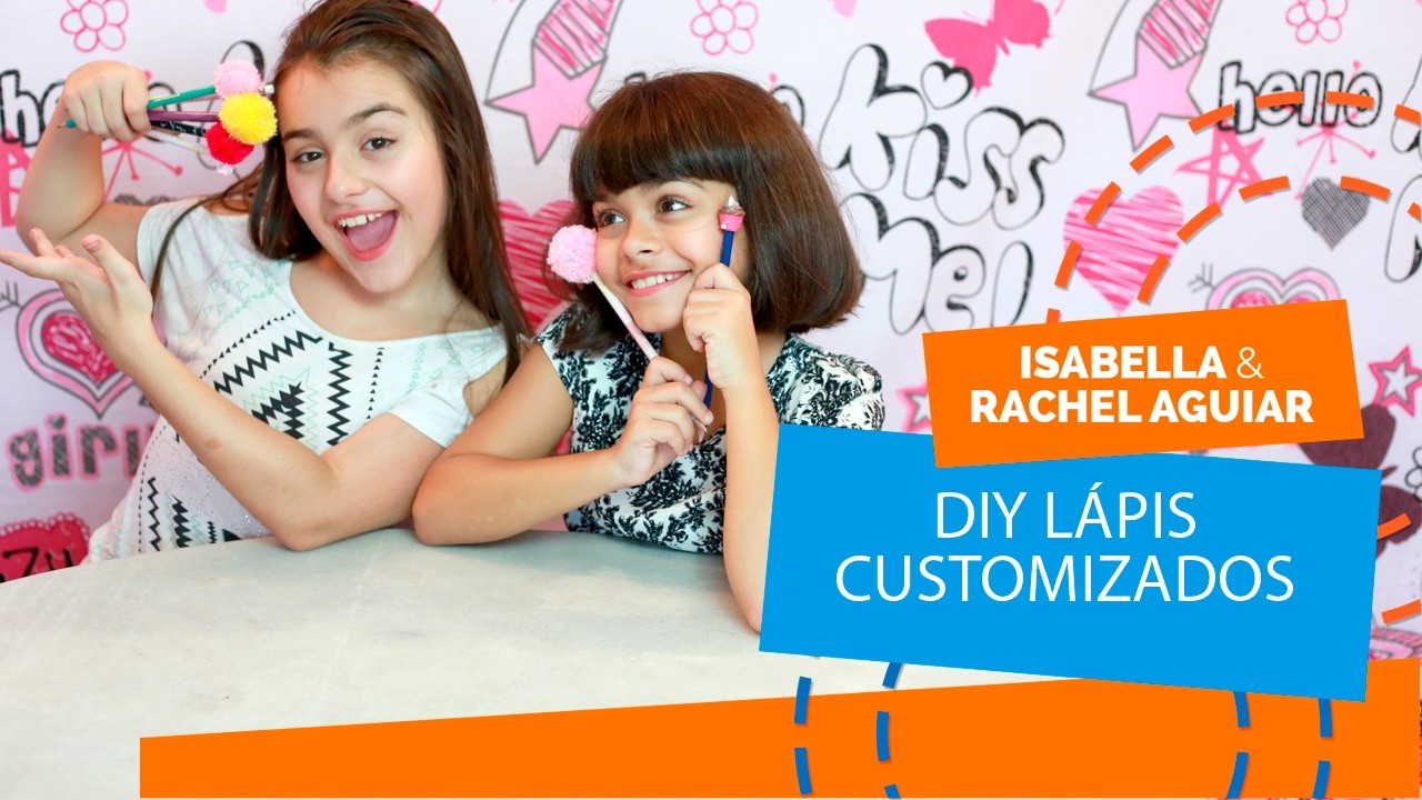 DIY Lapis decorados personalizados pom pom, shopkins, botoes, perolas, laços