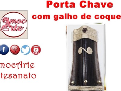 Diy - Porta chave com galho de coqueiro - 13º Arte Desafio