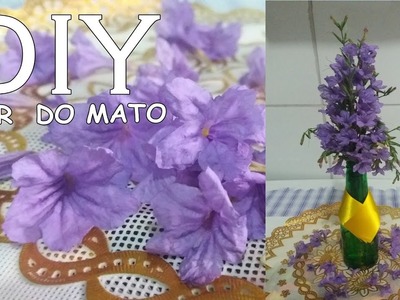 DIY: Garrafas de cerveja decorada com flores Naturais tiradas do Mato | Fev. #58