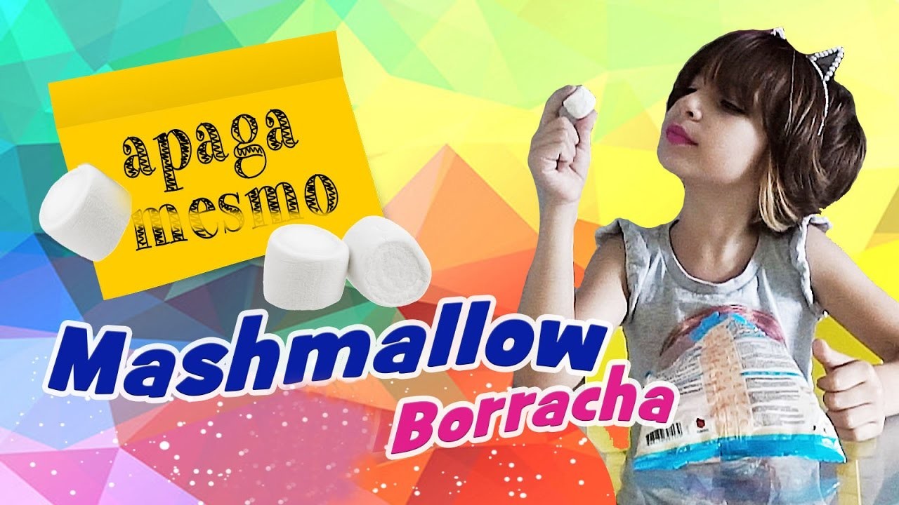 Marshmallow Borracha com Sarinha (Material Escolar, DIY, Como Fazer, Trollagem)
