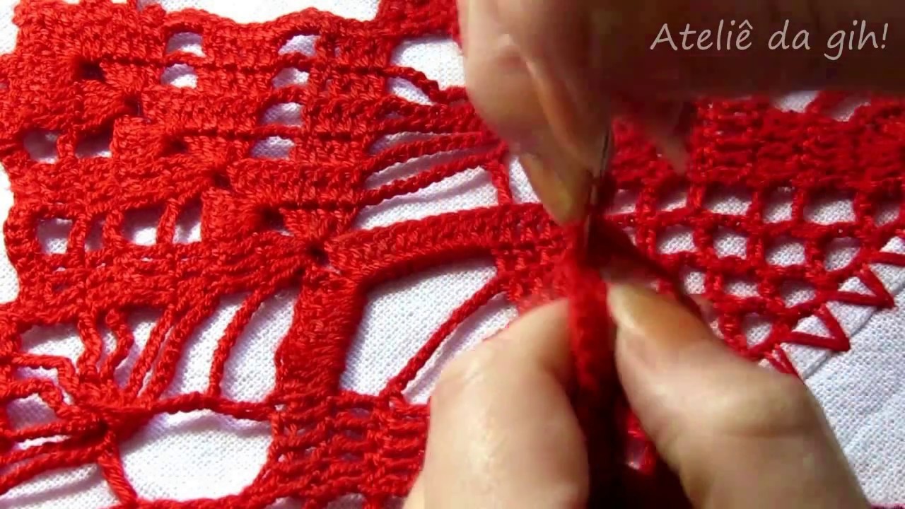 Crochê vermelho parte 2_Red crochet part 2_ganchillo parte roja 2_