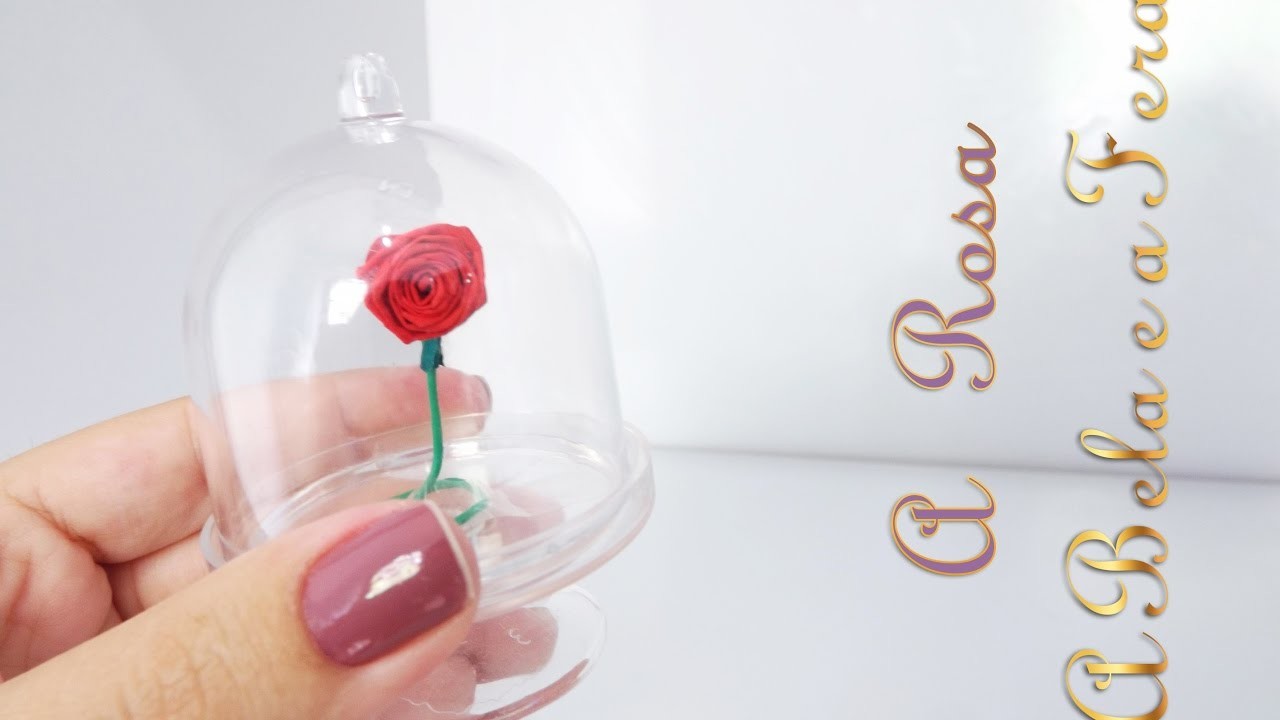 DIY - Como fazer uma mini Rosa Encantada da A Bela e a Fera de papel