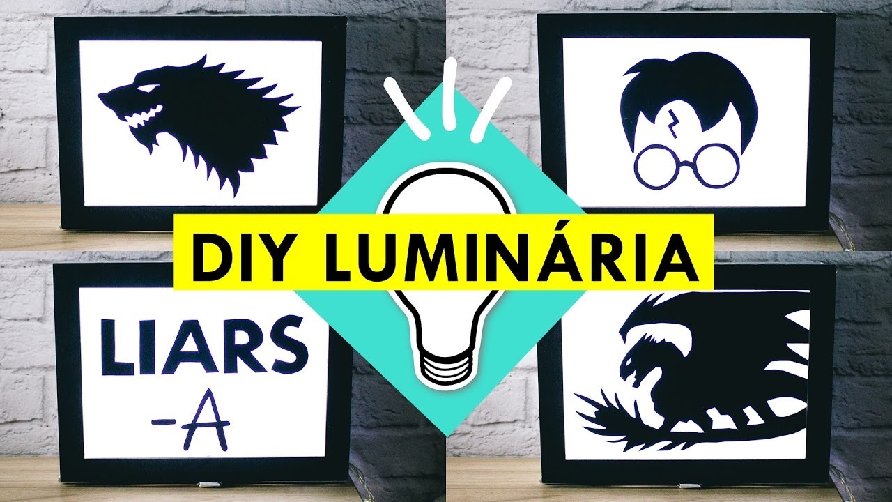 DIY Luminária GEEK Game Of Thrones, Pretty Little Liars e Harry Potter | Lightbox