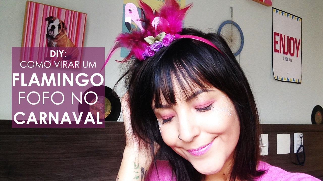 DIY: tiara de flamingo fácil - e linda - para o Carnaval! | Mari Pedroso