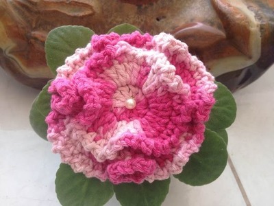 Flor #4 crochê. Flower #4 crochet - Professora Maria Rita