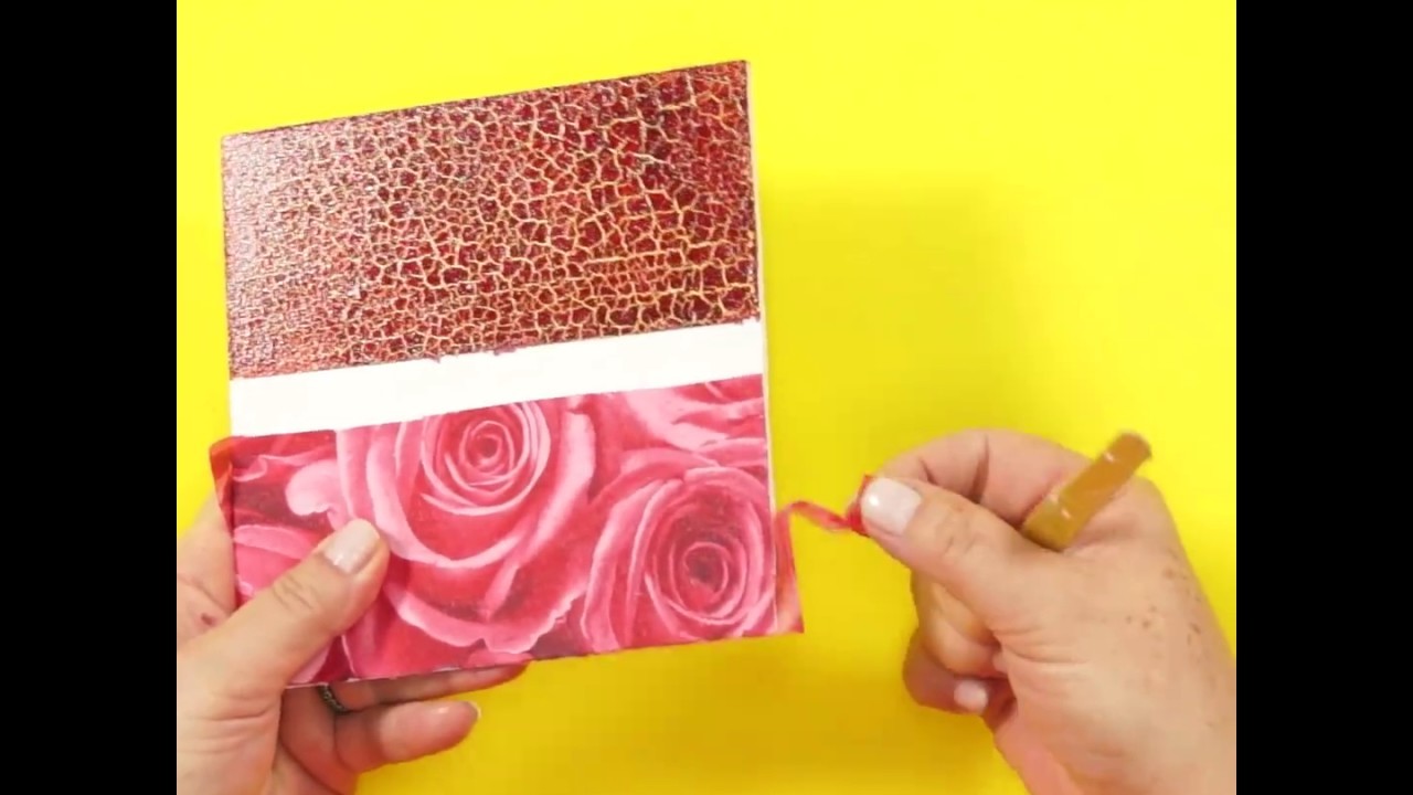 DIY - Caixa "Rosas" em Craquelê e Decoupage