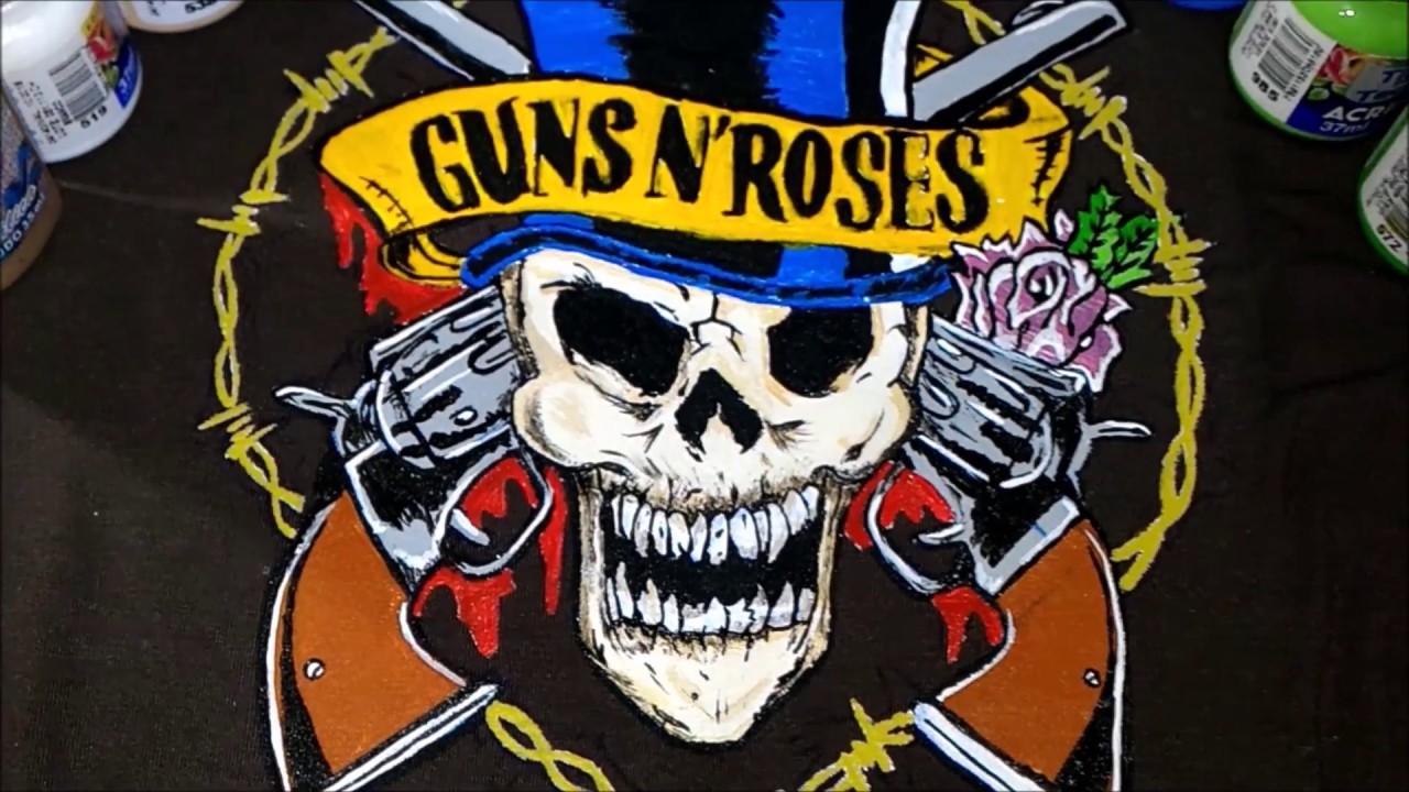 DIY: Customização: camisa guns n roses