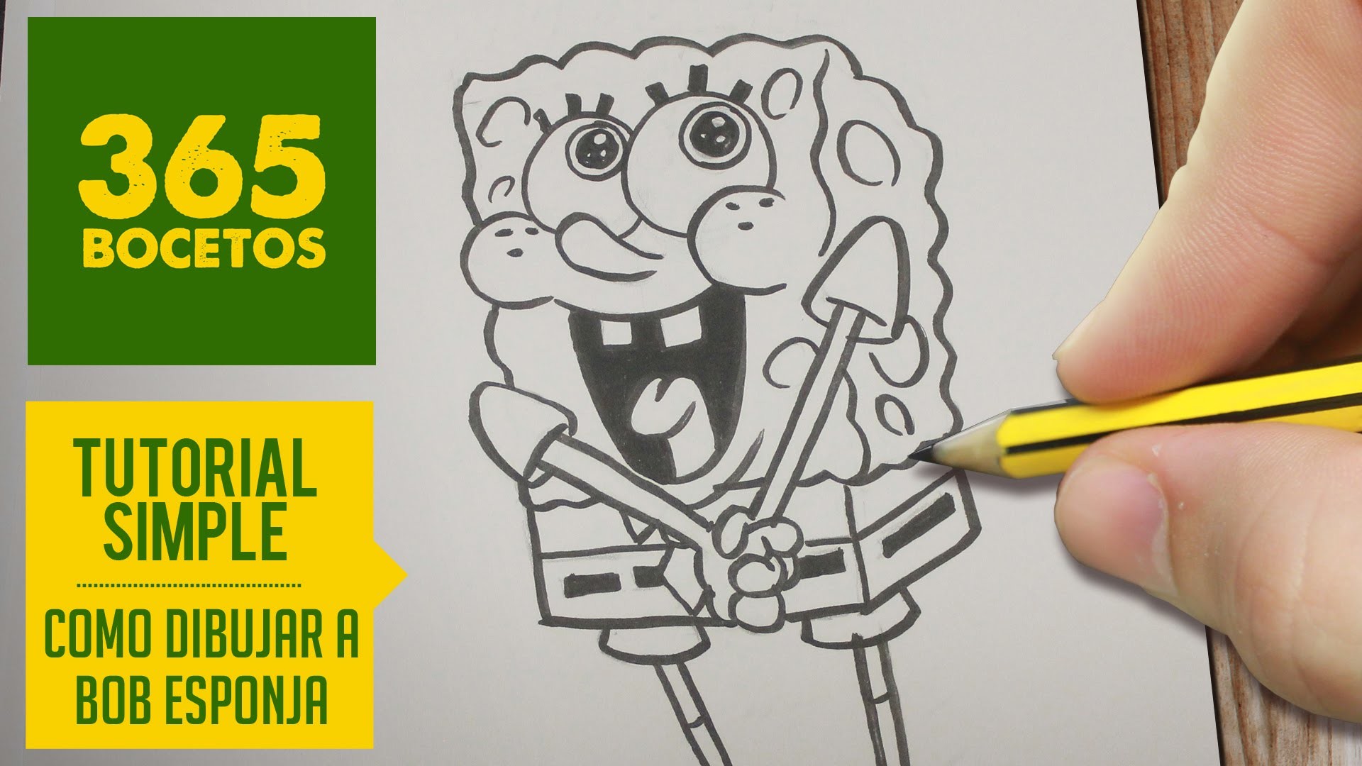 COMO DIBUJAR A BOB ESPONJA PASO A PASO - How to draw Spongebob Squarepants