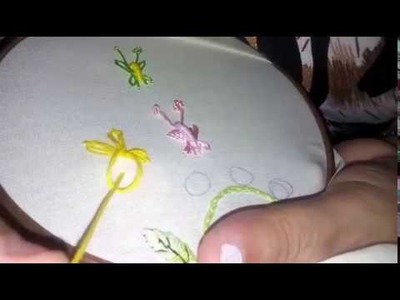 Bordado de Ponto Margarida - Free hand embroidery