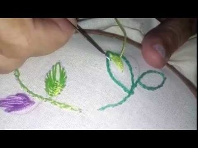 Bordado Folha de Ponto Mexicano - Free hand embroidery
