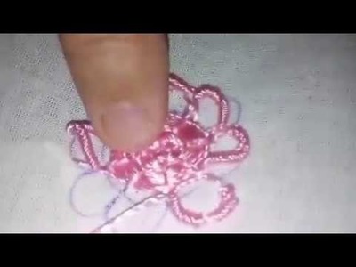 Bordado Teia de aranha com rococo - Free hand embroidery