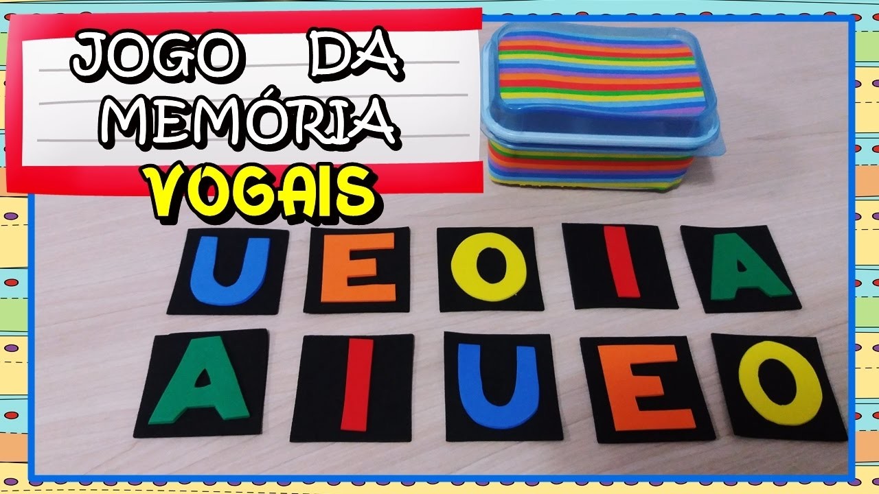DIY JOGO DA MEMÓRIA DAS VOGAIS #VEDA23