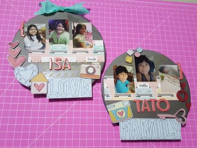 Quadro de Scrapbook no Bastidor