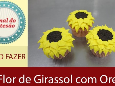 Flor de Girassol com Biscoito Oreo