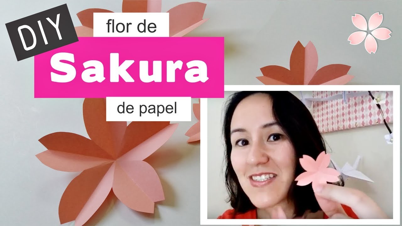 DIY | Flor de SAKURA (cerejeira) de papel - MOLDE (cherry blossom)