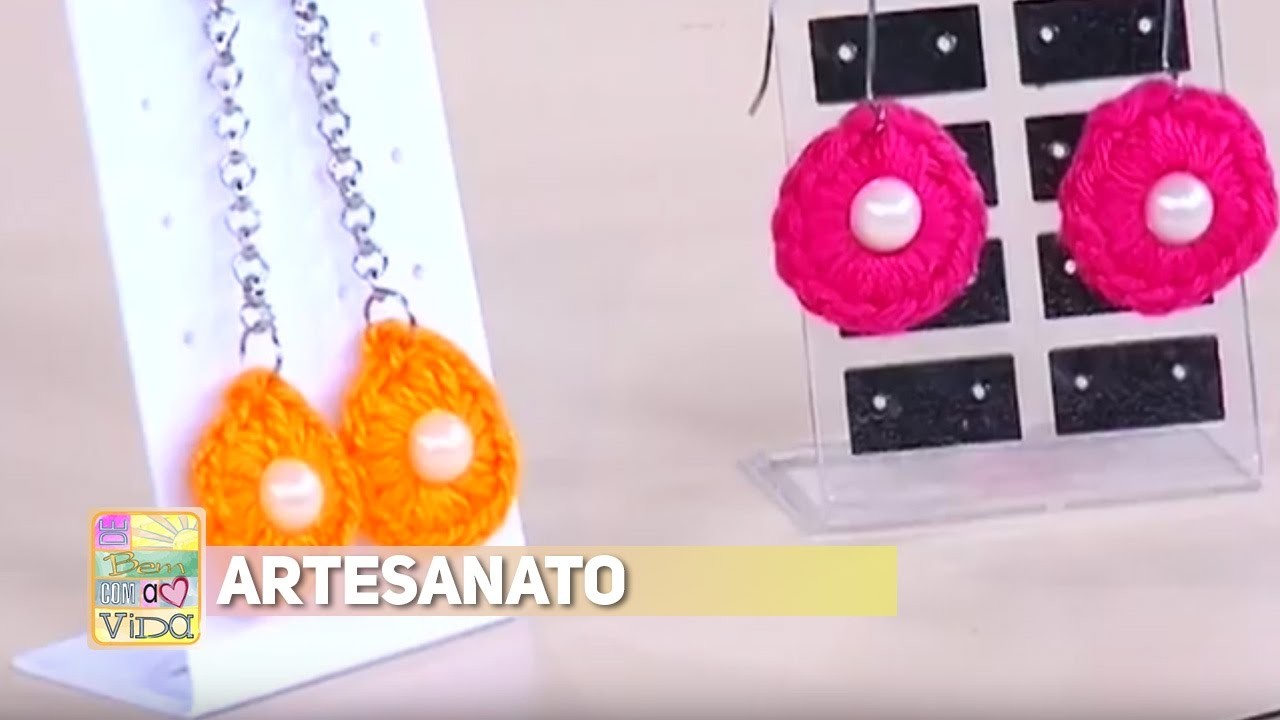 Artesanato - Brinco de crochê