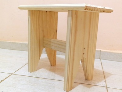 #DIY Como fazer Banquinho de madeira (How to make Small Wooden bench)