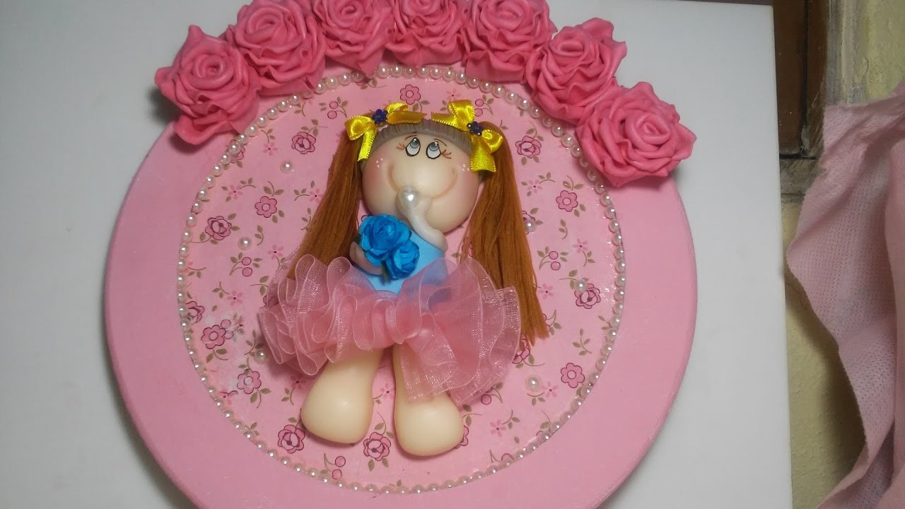 DIY - QUADRO DE ROSAS EM MDF E BONECA FOFUCHA - Doraeva Passo a Passo #VEDA12