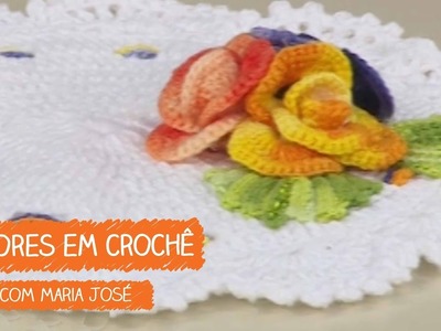Flores e Folhas em Crochê com Maria José | Vitrine do Artesanato na TV - Rede Família