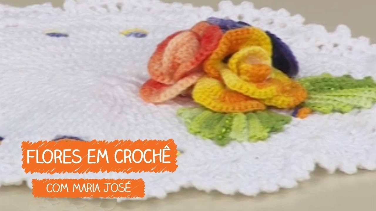 Flores e Folhas em Crochê com Maria José | Vitrine do Artesanato na TV - Rede Família