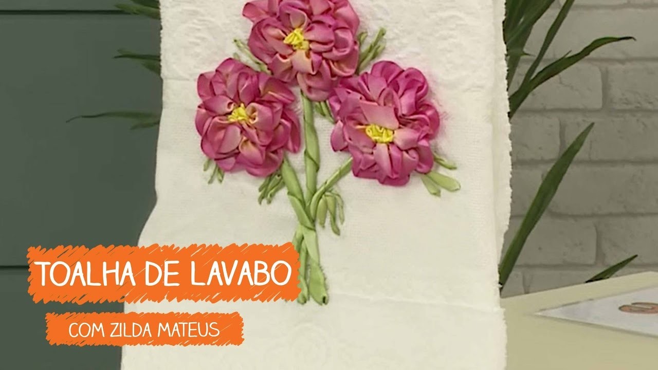 Toalha de Lavabo Flor Lisianto com Zilda Mateus | Vitrine do Artesanato na TV - Rede Família