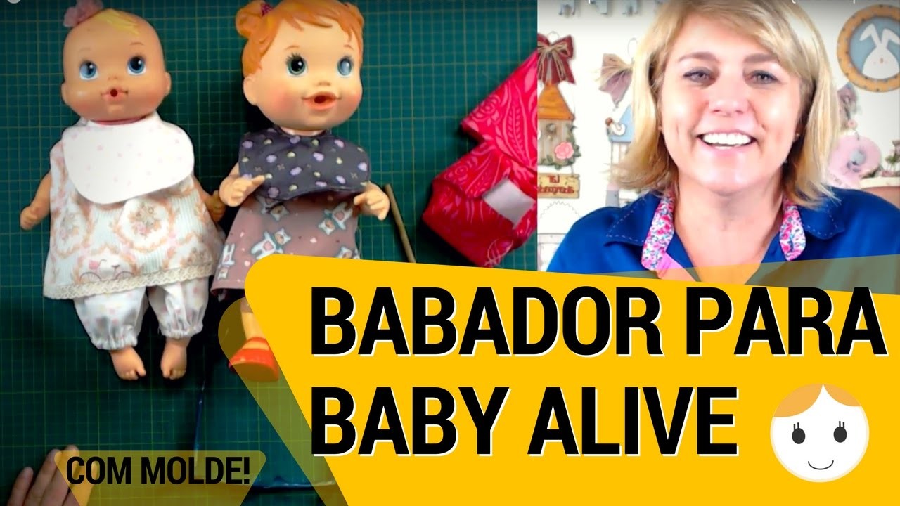 BABADOR PARA BONECA BABY ALIVE COM MOLDE GRÁTIS Drica TV