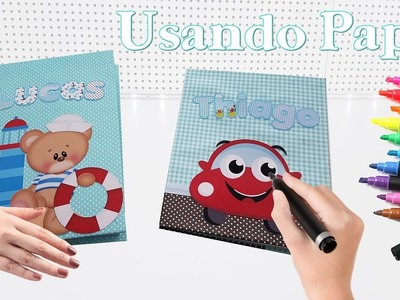 DIY Capa para Caderno, Livro e caderneta de vacinação| Viviane Magalhães