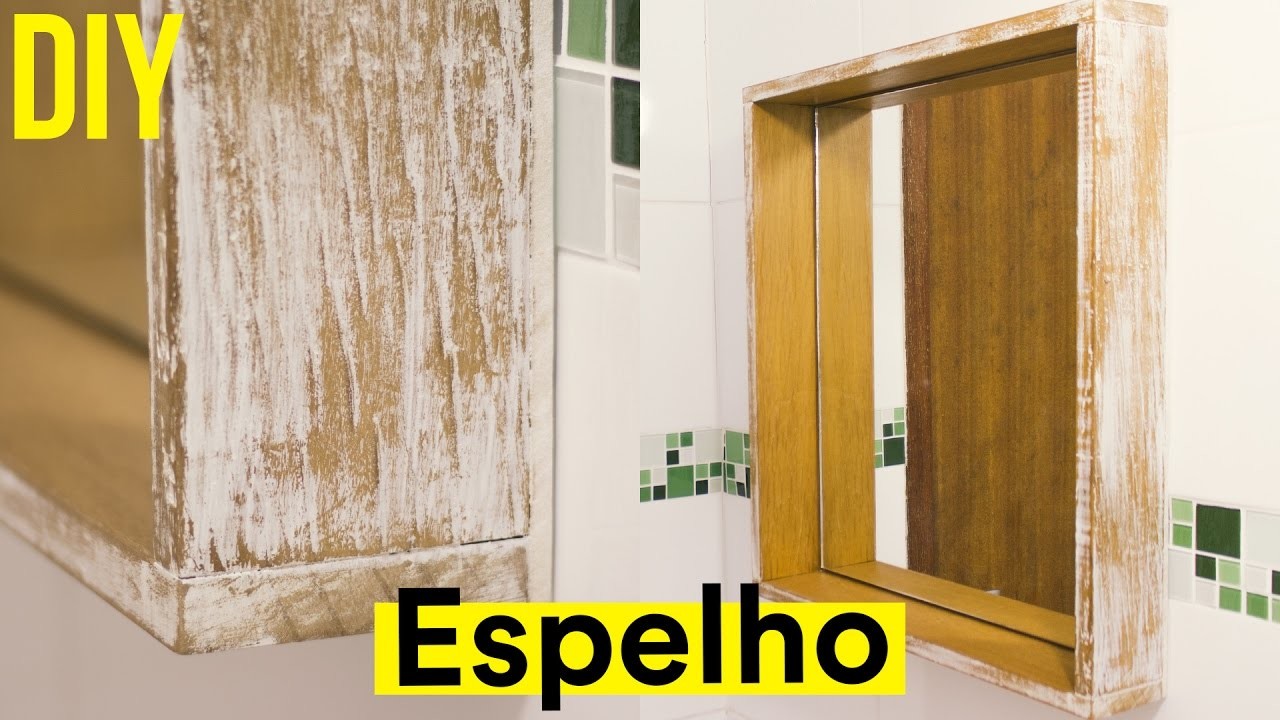 DIY - ESPELHO com PÁTINA | Reforma do Banheiro