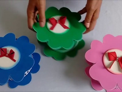 DIY: Lembrancinha para o Dia Das Mães. Caixa Flor (Porta Bombom. Kit Beleza)