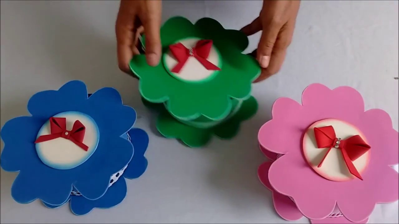 DIY: Lembrancinha para o Dia Das Mães. Caixa Flor (Porta Bombom. Kit Beleza)