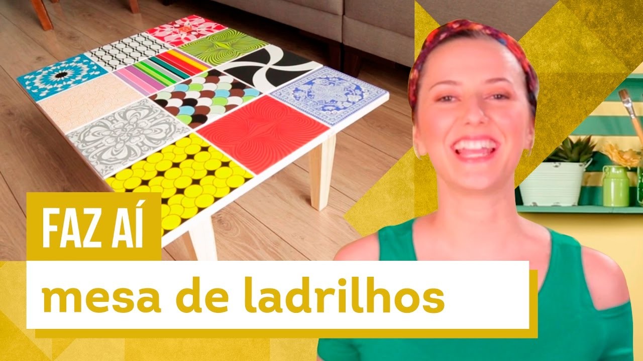 Mesa de ladrilhos - DIY com Karla Amadori - CASA DE VERDADE