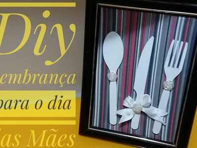 Quadro com porta retrato lembrança para o dia das Mães-diy