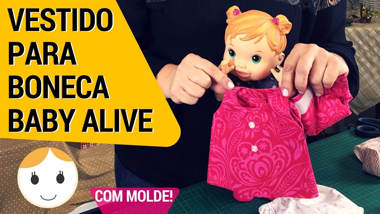 VESTIDO PARA BONECA BABY ALIVE | Drica TV