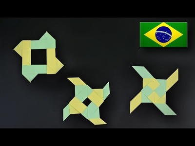 Origami: Estrela Ninja que se transforma - Instruções em Português BR