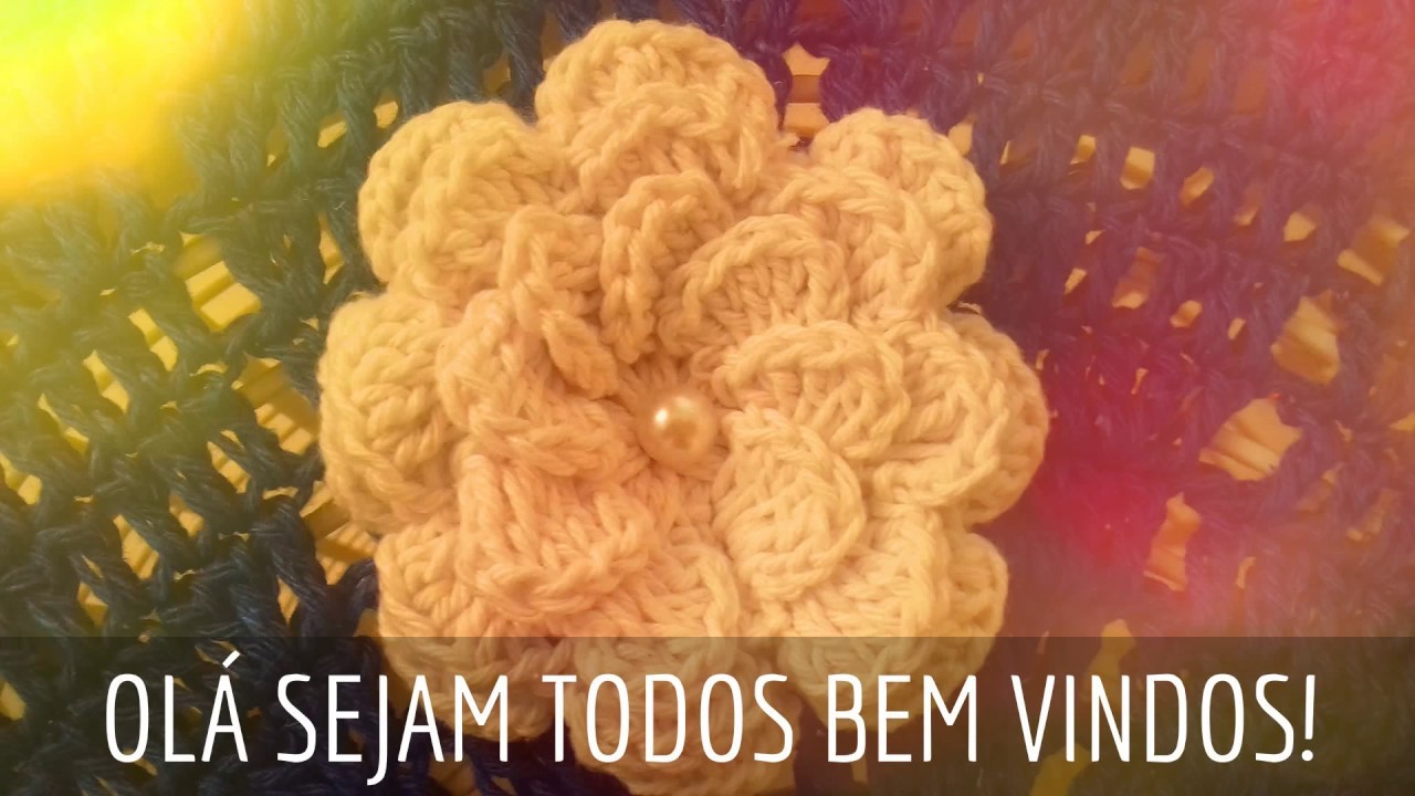 Flor de Crochê Para Aplicação em Tapetes de Banheiro com Cristina Coelho Alves