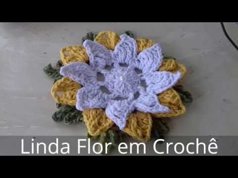 Flor de Crochê Para Aplicação # Cristina Coelho Alves