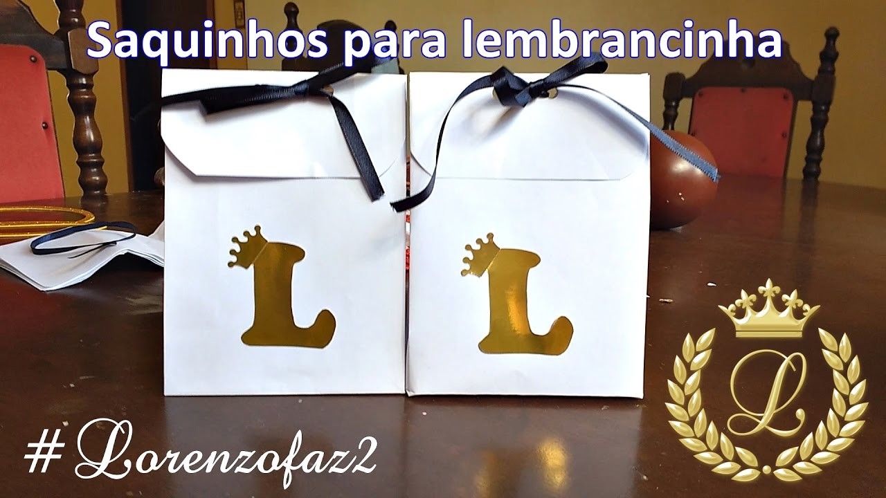 PREPARATIVOS #LORENZO FAZ 2. SAQUINHO DE PAPEL ESTILO ENVELOPE