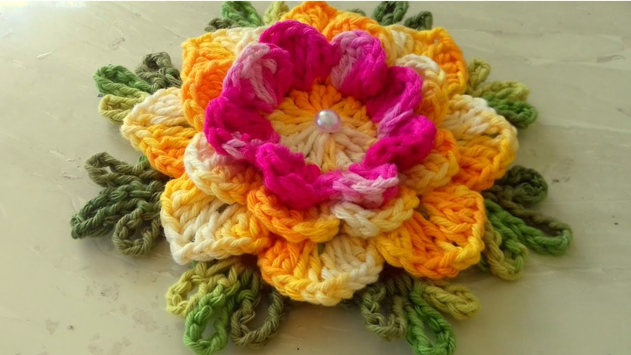 Vamos fazer a Flor de Crochê Para Aplicação em Tapetes e Diversos com Cristina Coelho Alves