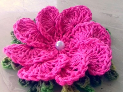 Venha conhecer a forma fácil de aprender fazer flor em crochê Crista de Galo # Cristina Coelho Alves