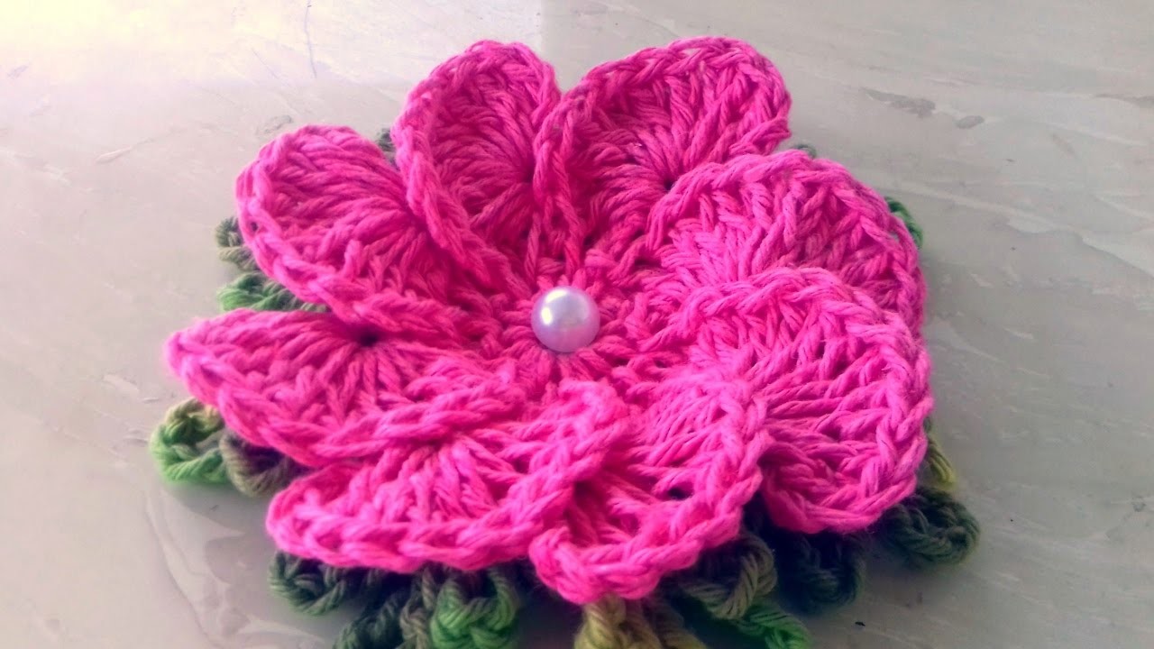 Venha conhecer a forma fácil de aprender fazer flor em crochê Crista de Galo # Cristina Coelho Alves