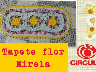????Versão canhotos: Tapete flor Mirela em crochê # Elisa Crochê