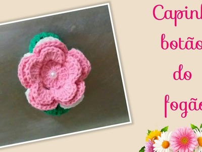????Versão destros: Capinha lila para botão de fogão em crochê # Elisa Crochê
