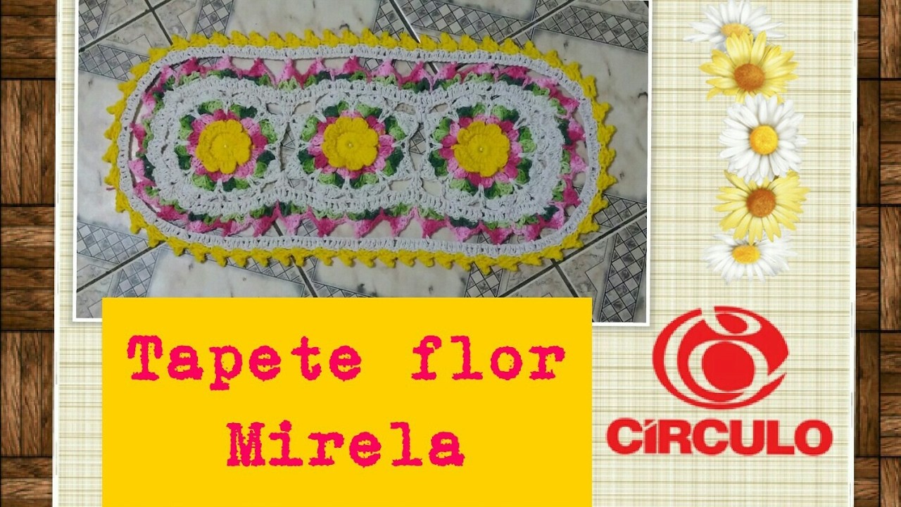 ????Versão destros:Jogo de banheiro tapete flor Mirela em crochê # Elisa Crochê