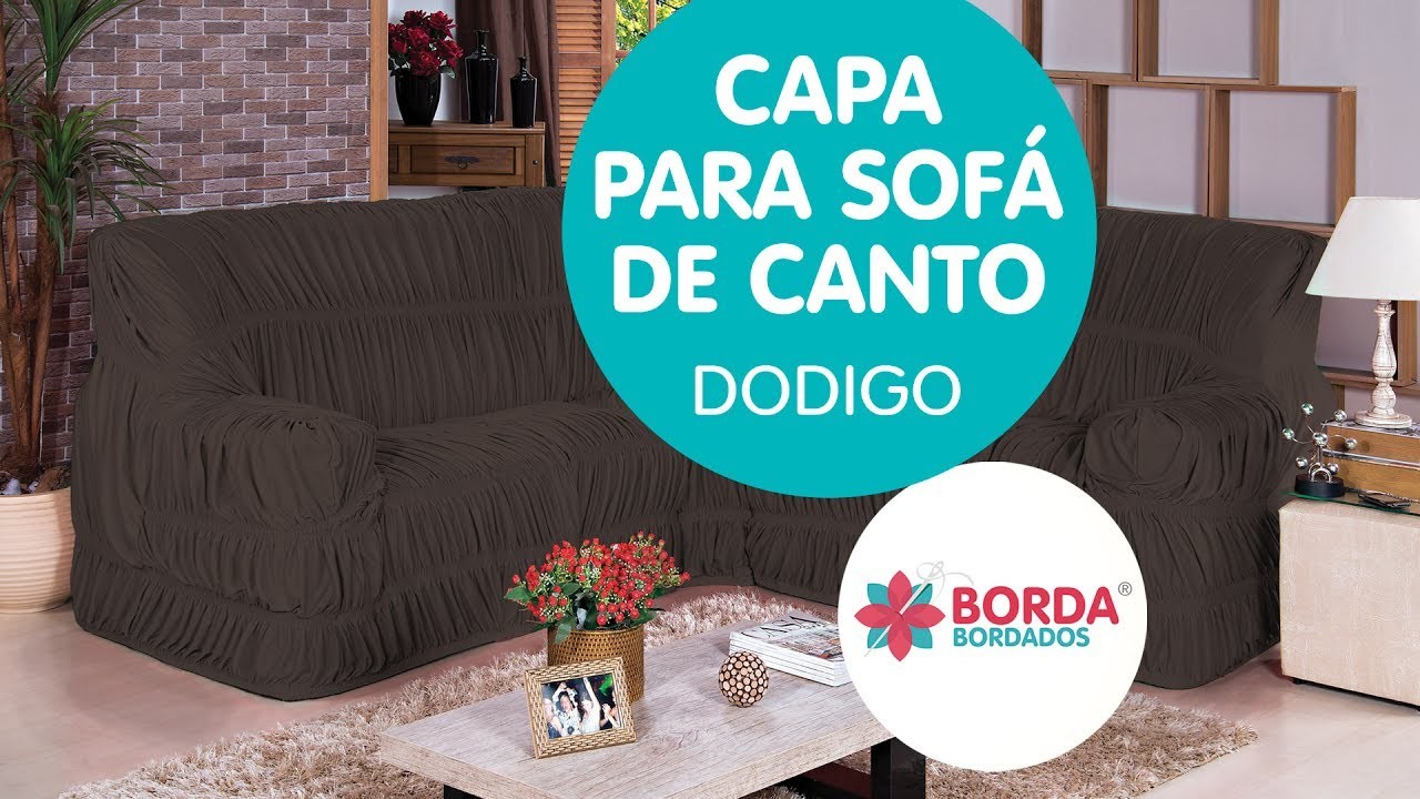 Capa para sofá de canto -  Dodigo - Borda Bordados