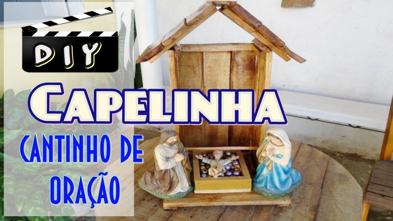Capelinha de Pallet para o cantinho da oração | Marta Eunice